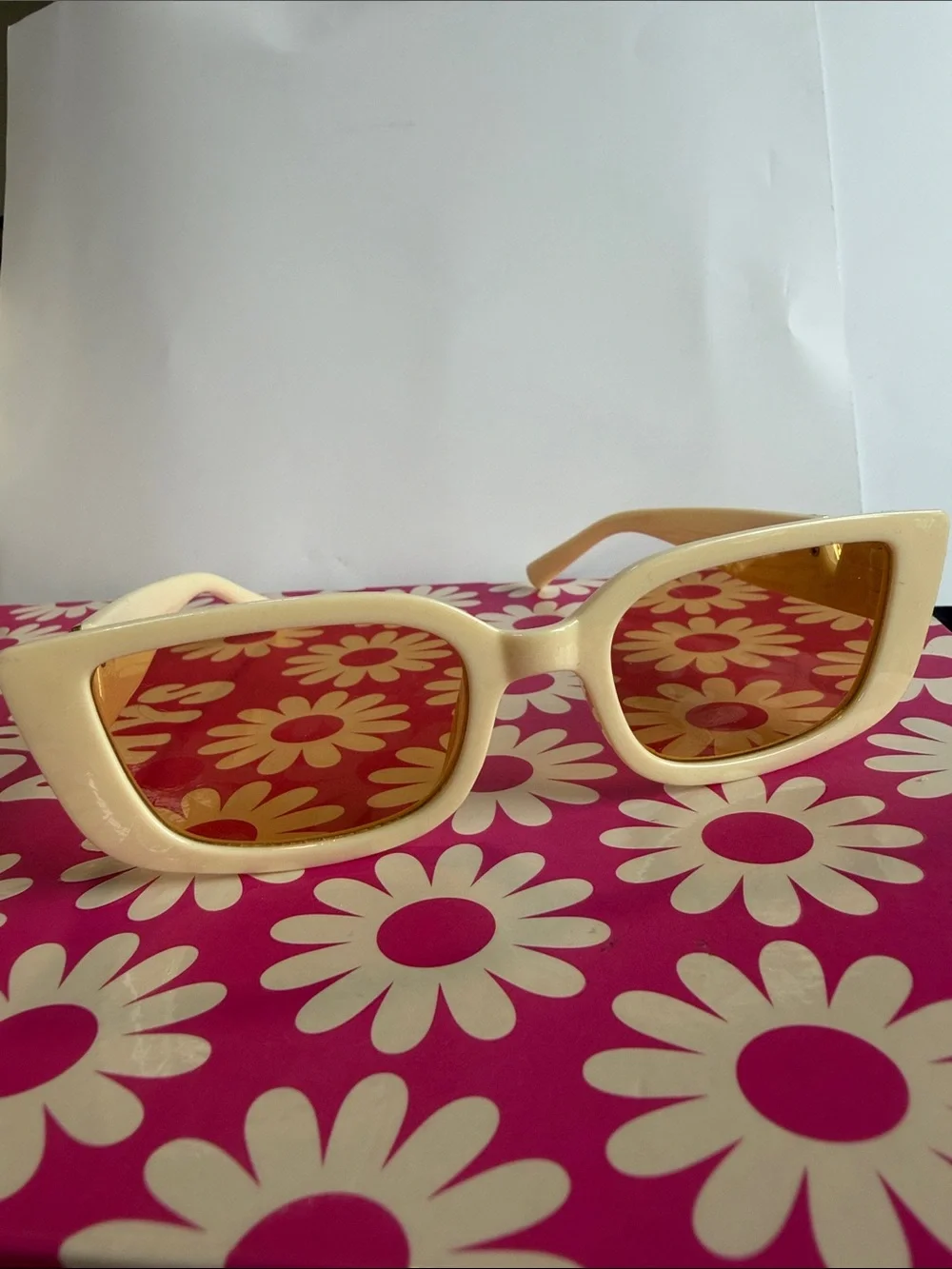 Beige‎ Retro Square Sunglasses - Women Accessories